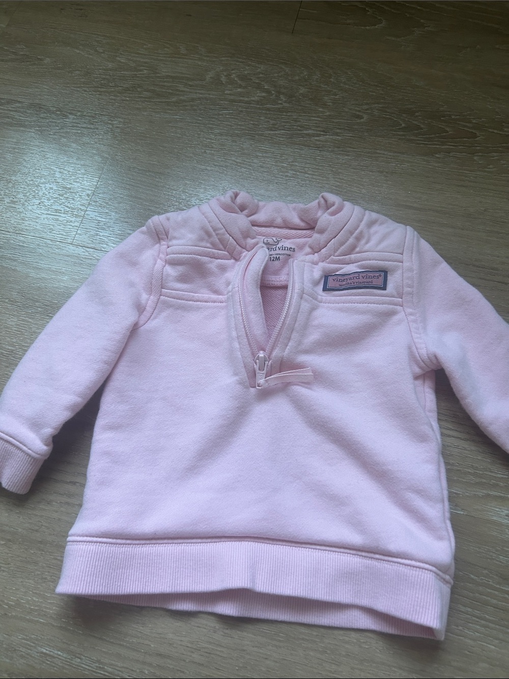 Vineyard Vines Baby Pink Quarter-Zip Pullover